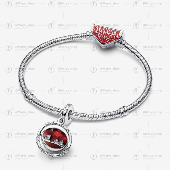 Pandora Stranger Things Glow-in-the-dark Upside Down Dangle Charm - Picture 4 of 7